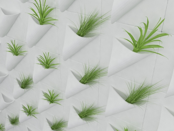 Tilla is a modular tile system that brings the health benefits of plants into the bathroom.