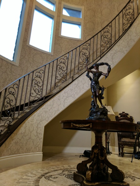 great room staircase after