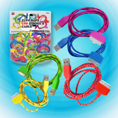 Zupa Neon Rope USB iPhone Cable 4/iPad