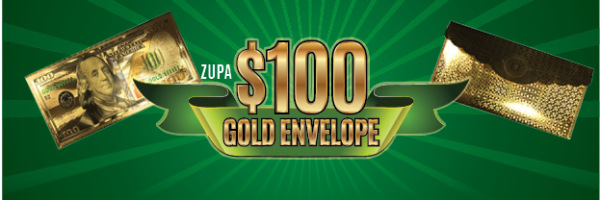 Zupa $100 Gold Envelope