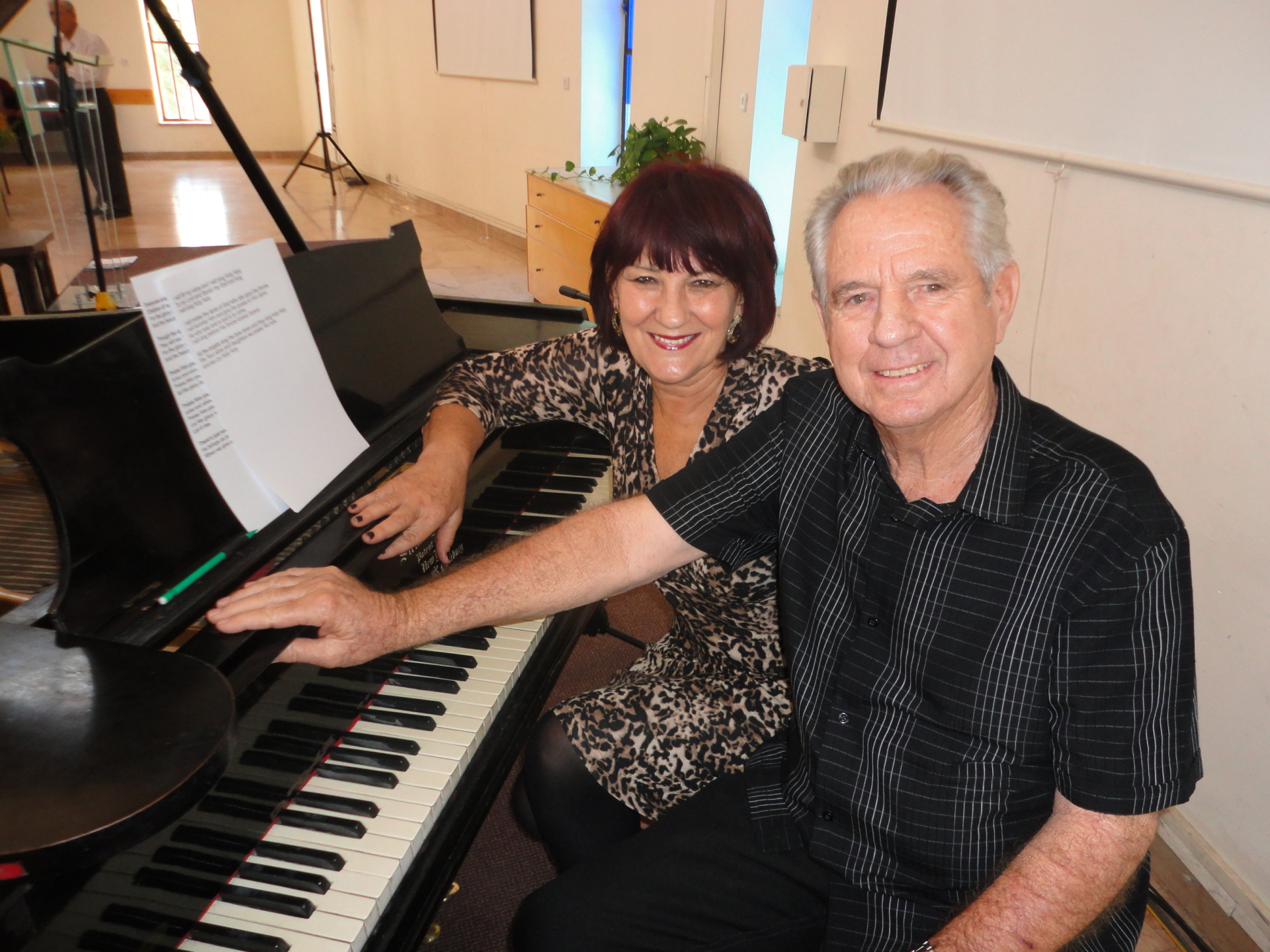 Liz Kopp and I at the piano