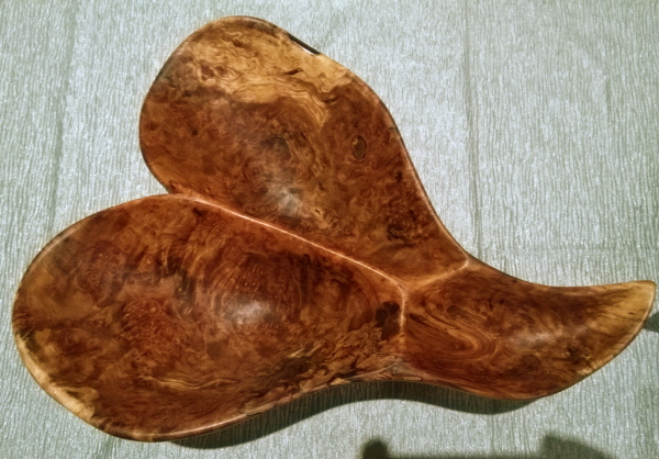 Three-chambered fermented sugar maple heart bowl