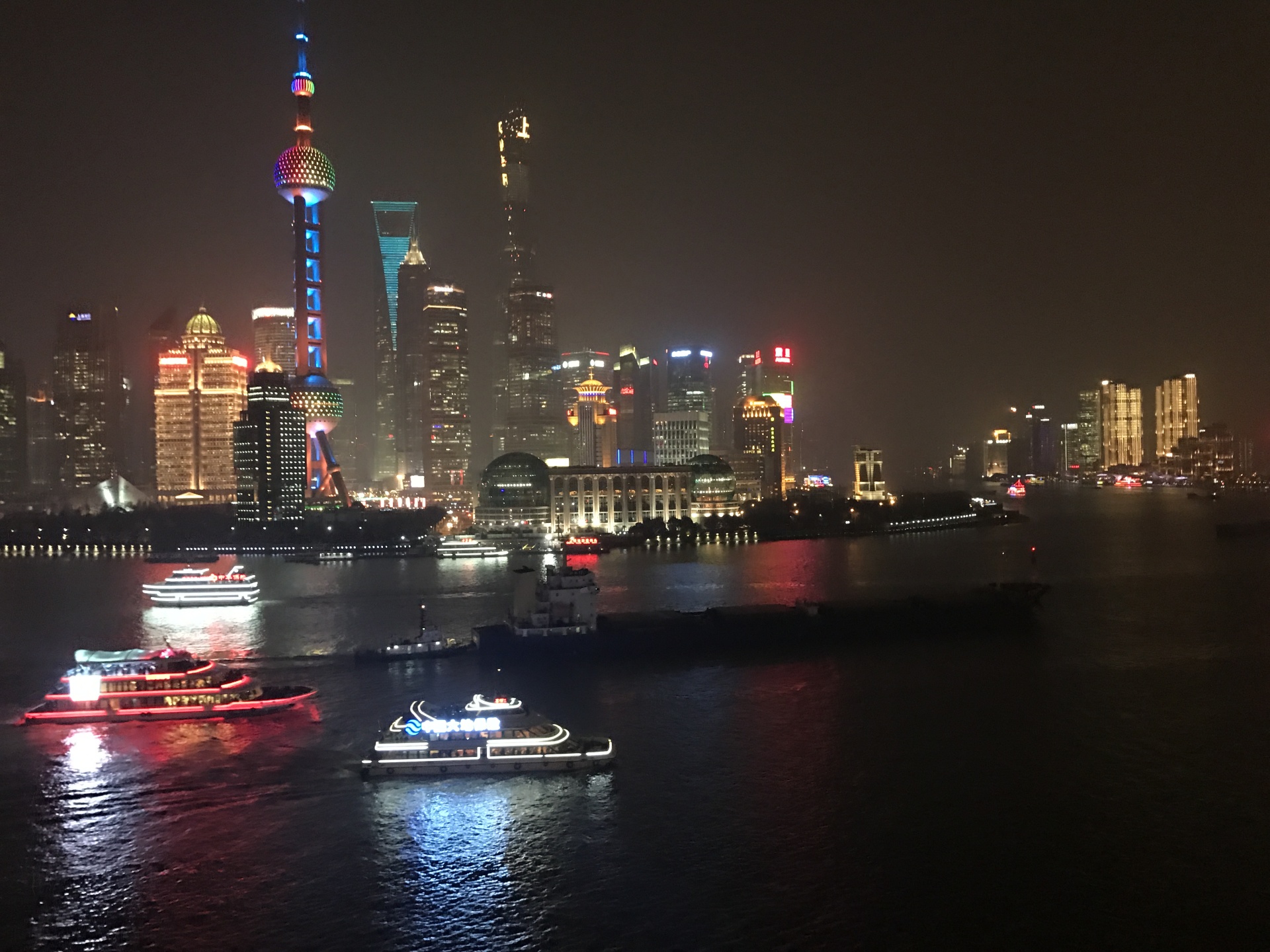 Shanghai Skyline as seen from the Seagull On The Bund Hotel