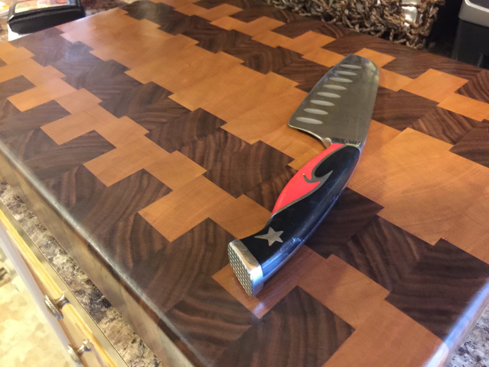 Walnut and Maple End Grain Cutting Board