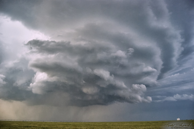 Mesocyclonic, or rotating, updraft over Oklahoma panhandle on May 31, 2010.