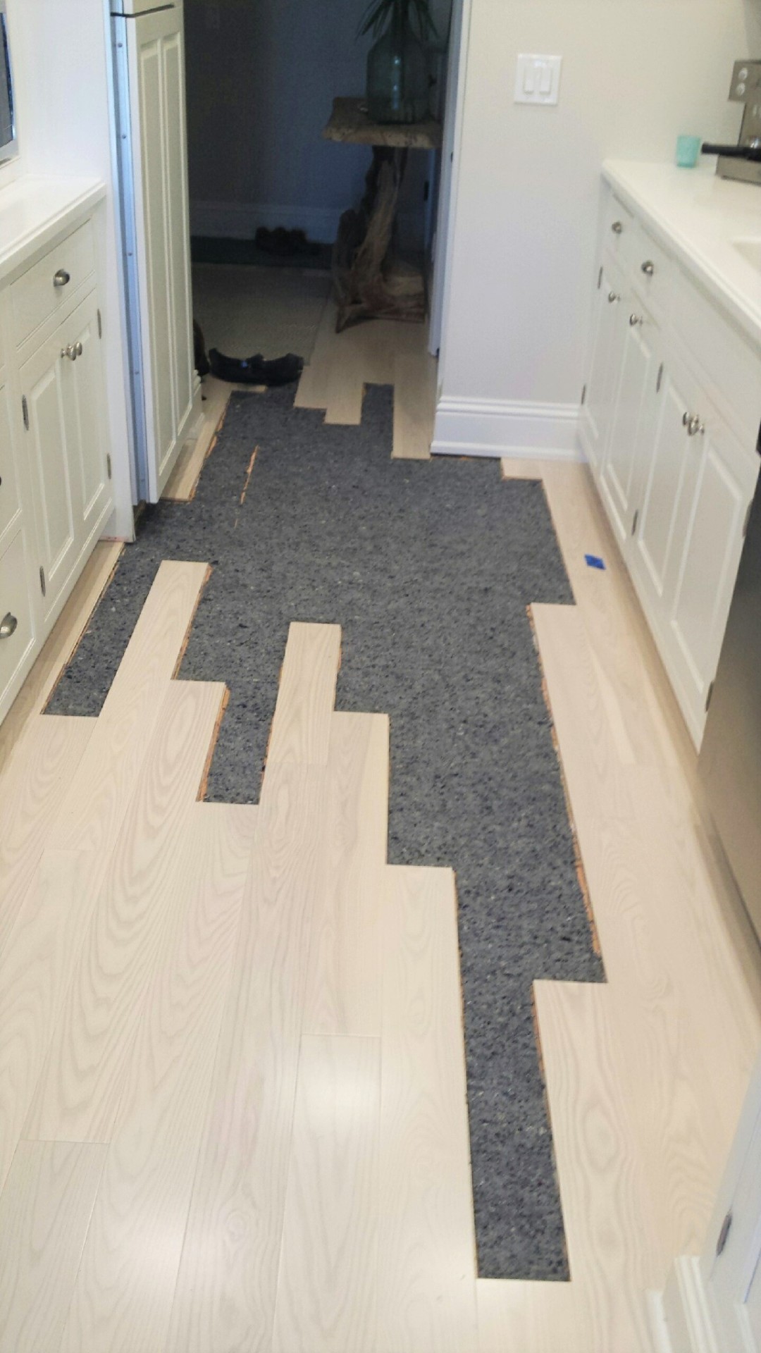 replace, damaged wood, hard wood, repair, light, white wood, board replacement, before after