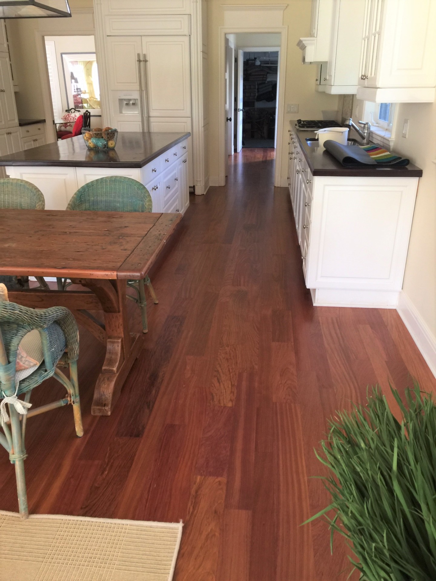 Refinished, sand, Brazillian Cherry, hard wood