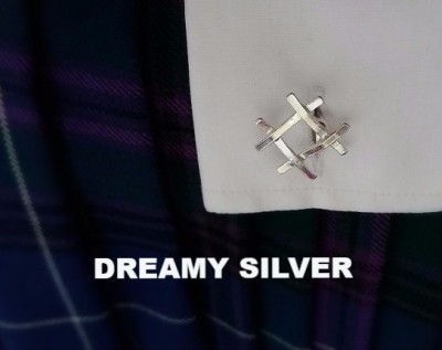 Dreamy Silver Hash-tagg-ish cufflink