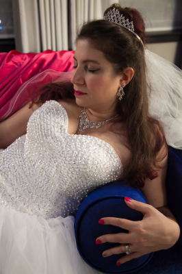 Reclining Bride Getting Ready