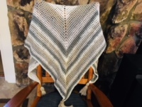 White and beige shawl