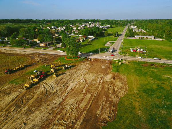 157 Business Park Development - Looking East towards Main Street