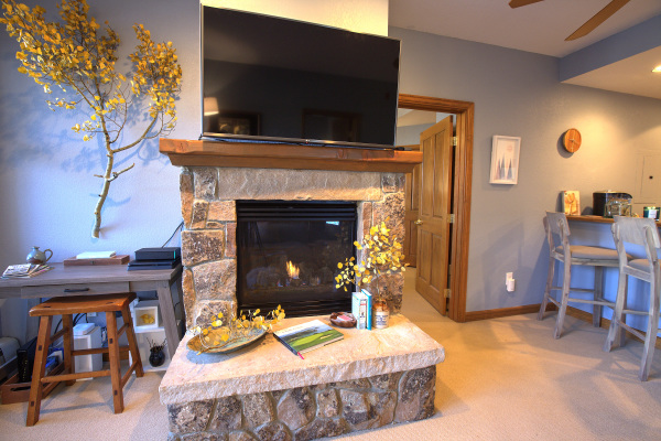 Avon Colorado Rental Fireplace and Desk