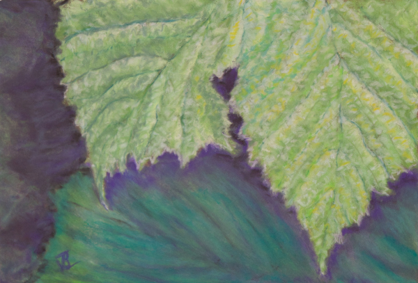 Rainforest Leaf - 8 x 6 inches, approx, original