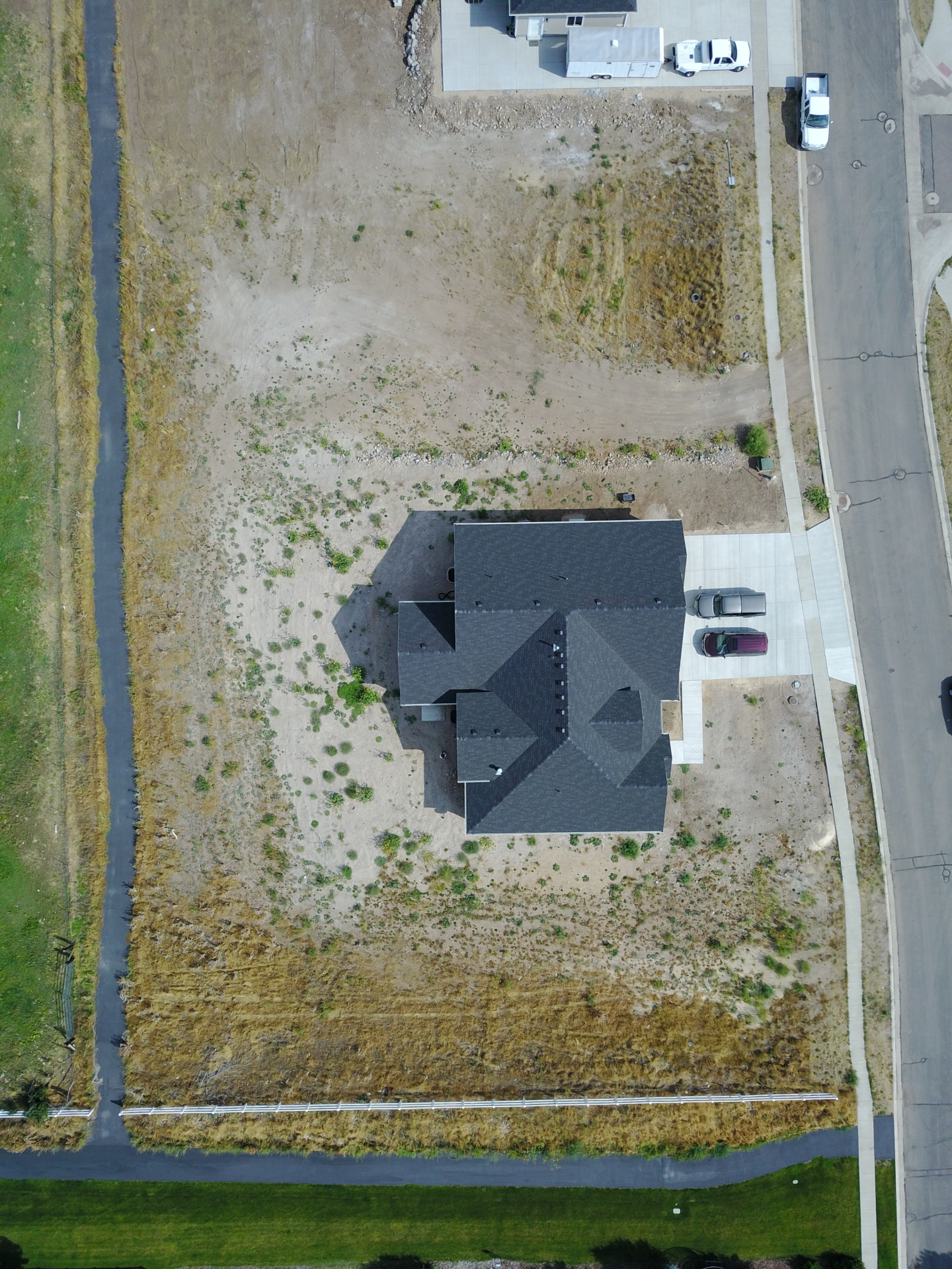 your canvas, utah residential landscape design drone image