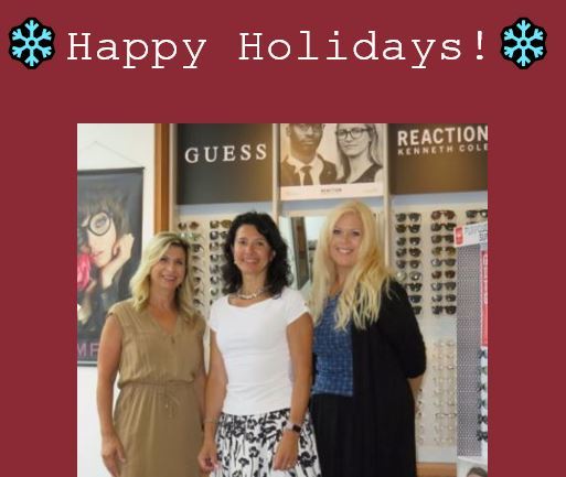 Happy Holidays and warmest wishes for 2018 from all of us at Nutley Vision!!