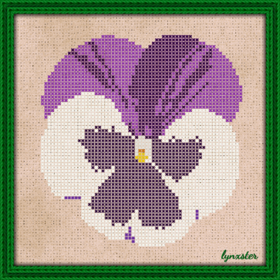 Cross-Stitch Pansy