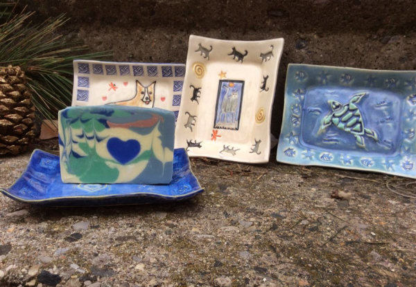 Ceramic plates by Lynlee Sky