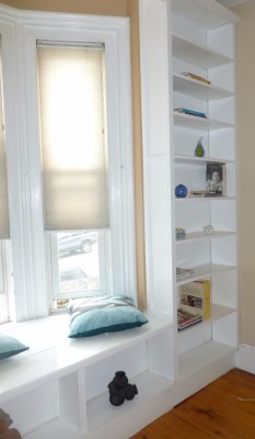 Window Seat & Book Shelf