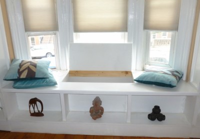 Window Seat & Book Shelf