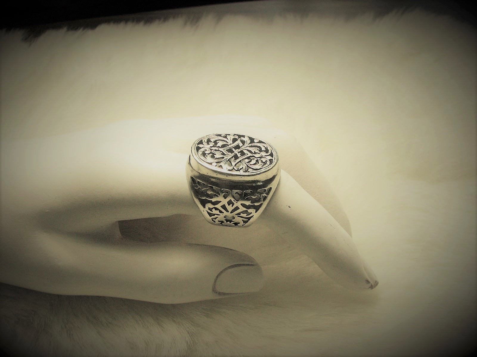 Sterling Filigree Ring $28