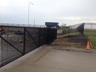 Black Aluminum Fence in Assumption, IL