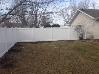 Privacy Poly Vinyl Fence in Louisville, IL