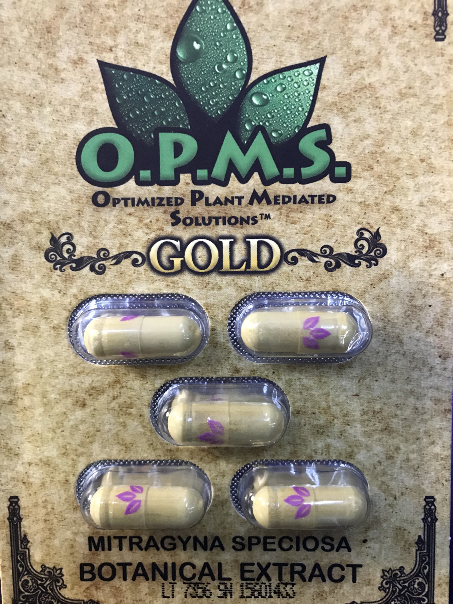Kratom OPMS GOLD Extract 5 pck