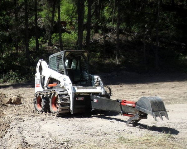 Different Bobcat attachments did lots of work