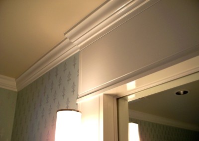 Custom trim wrapped mirror