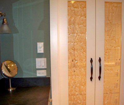 Architectural glass bathroom doors