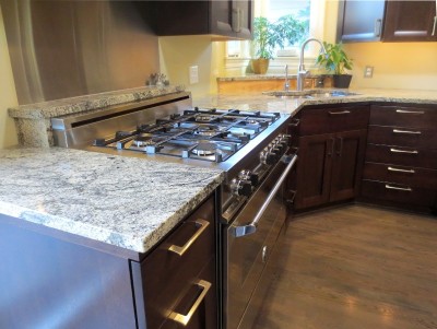 Oak cabinets and Oak flooring