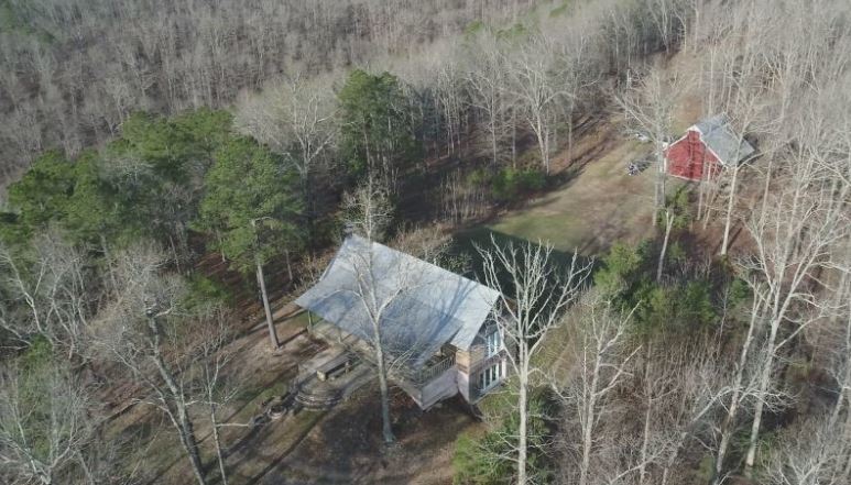 Cabin and Barn viewed from NE