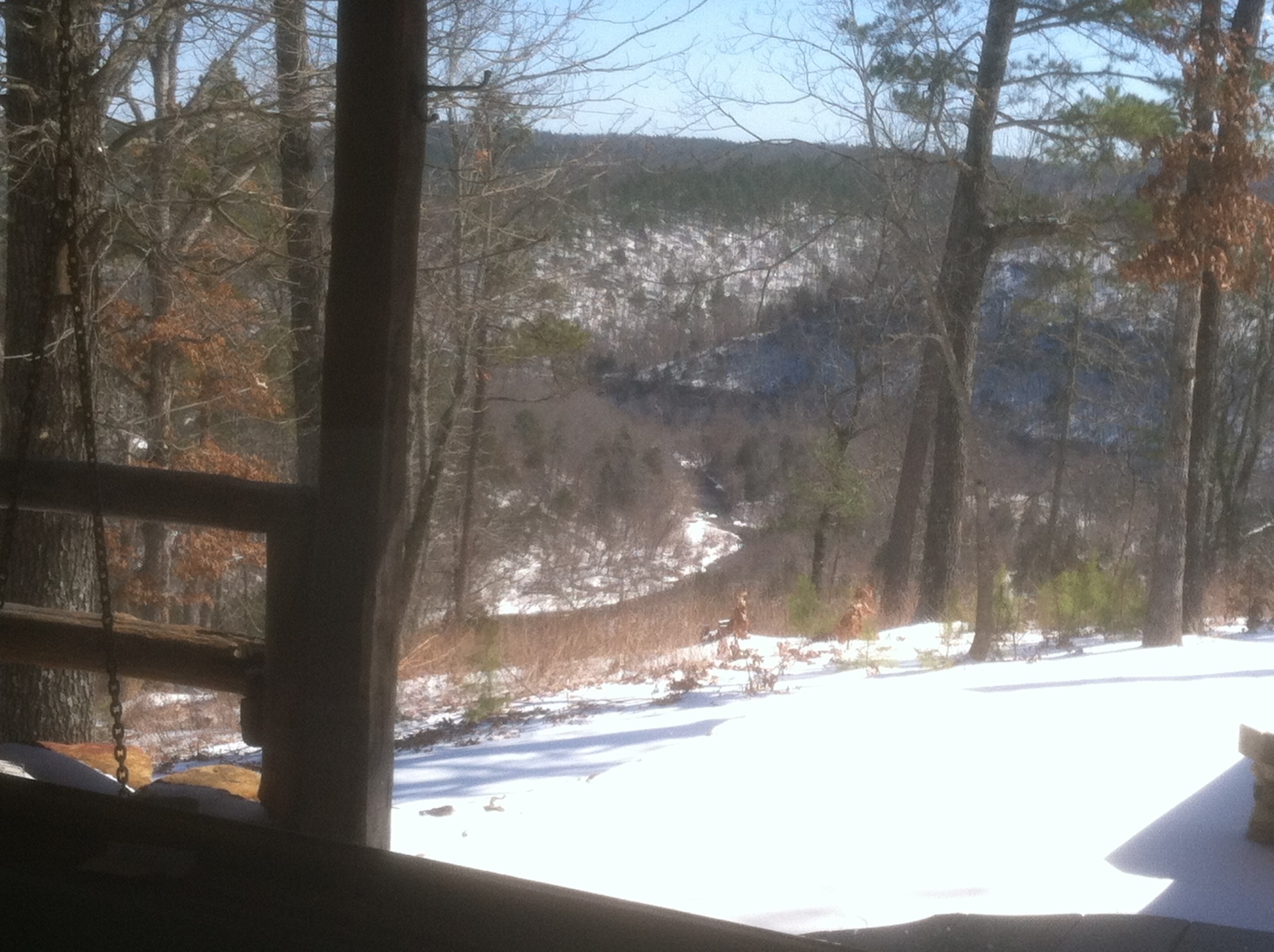 Winter view NE from the porch