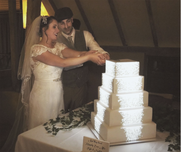 Fountain with Custom cake