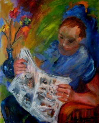 Man Reading A Newspaper