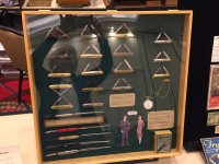 Display of George Schrade collectible knives and history of invention