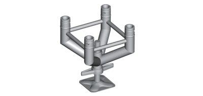 Square Base with Adjustable Floor Level