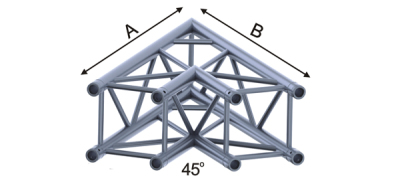 2 Way 45° Corner