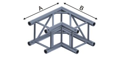 2 Way Square 90° Corner