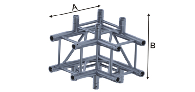 4 Way Square 90° Corner