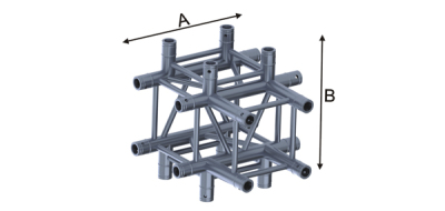 5 Way Square 90° Junction Angle