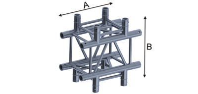 4 Way Square 90° Junction Angle