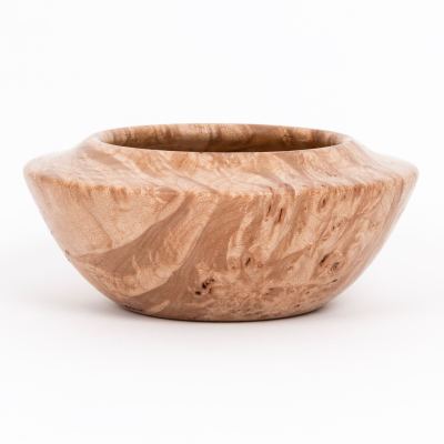 Maple Burl Bowl with Over Curled Rim