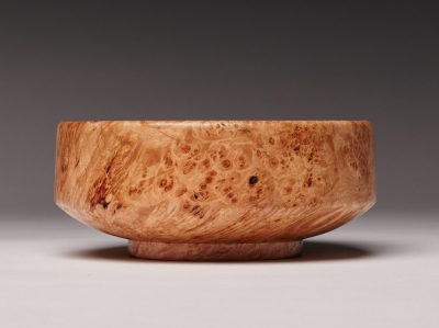 Maple Burl Bowl with Small Bark Inclusions