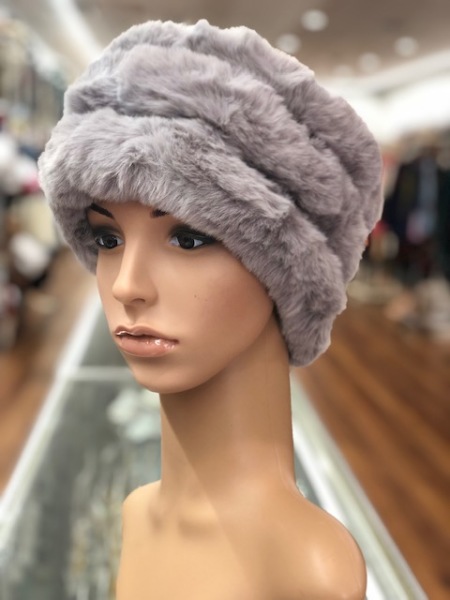 Rabbit fur Head-warmers and Neck-Warmers Grey 