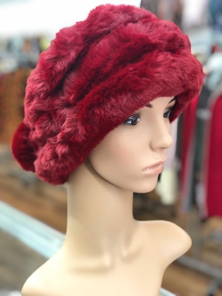 Rabbit fur Head-warmers and Neck-Warmers  Red