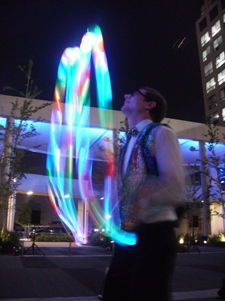 LED juggling is far better than glow in the dark