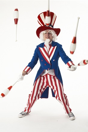 Uncle Sam juggling