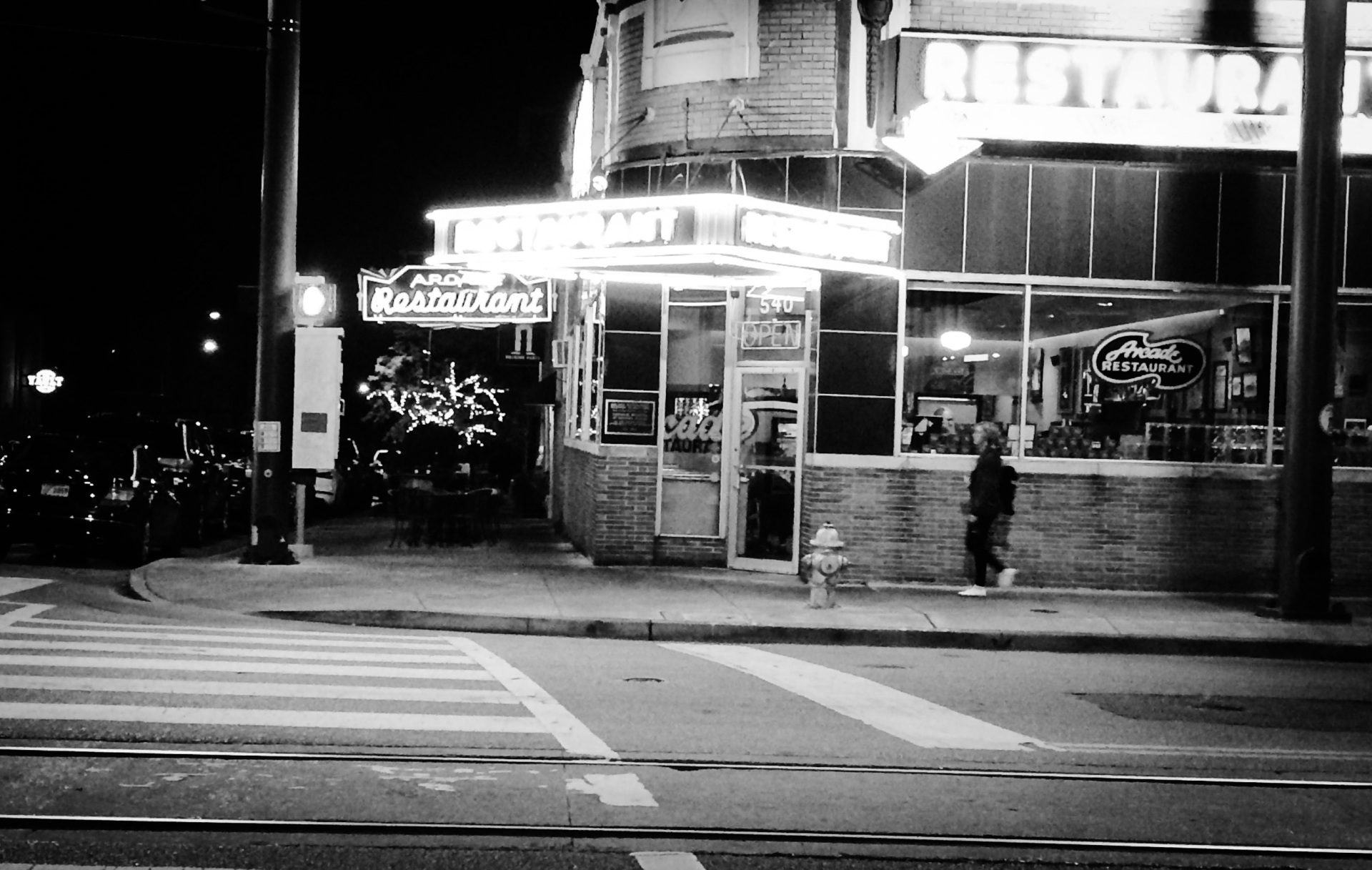 BW, diner, downtown Memphis