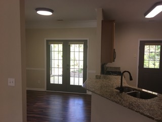 French door leads to deck